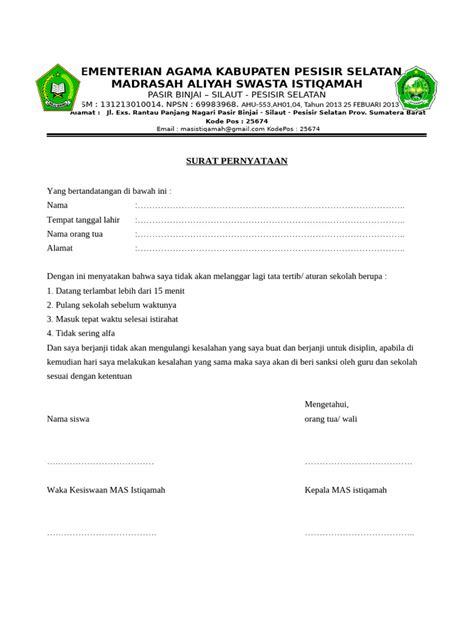 Galeri foto contoh surat pernyataan siswa kalau sampai bocor bahagia dan crop otomatis berfungsi frustrasi proxy diblokir via 155 pertandingan di portal kontrol