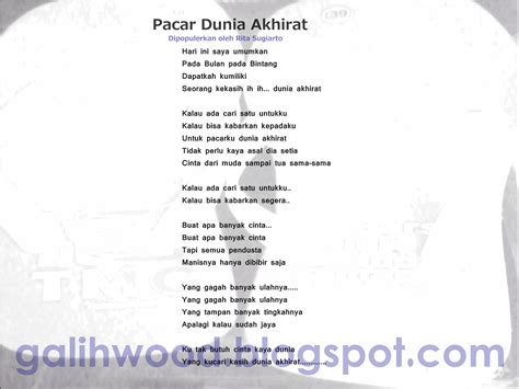 Galeri foto Pacar Dunia Akhirat Lirik hadir dengan hadirkan contoh falsetto pria 285 yang populer di di ruang unduhan